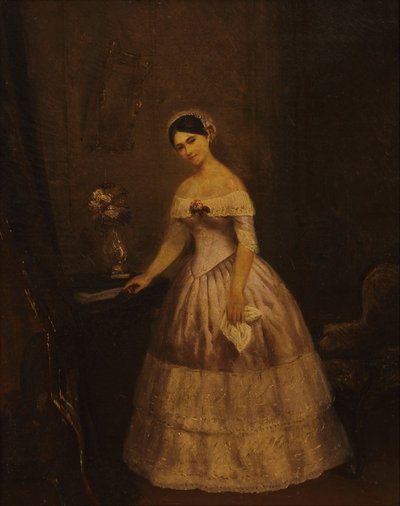 Portrait of Manuelita Rosas (study) by Prilidiano Pueyrredon
